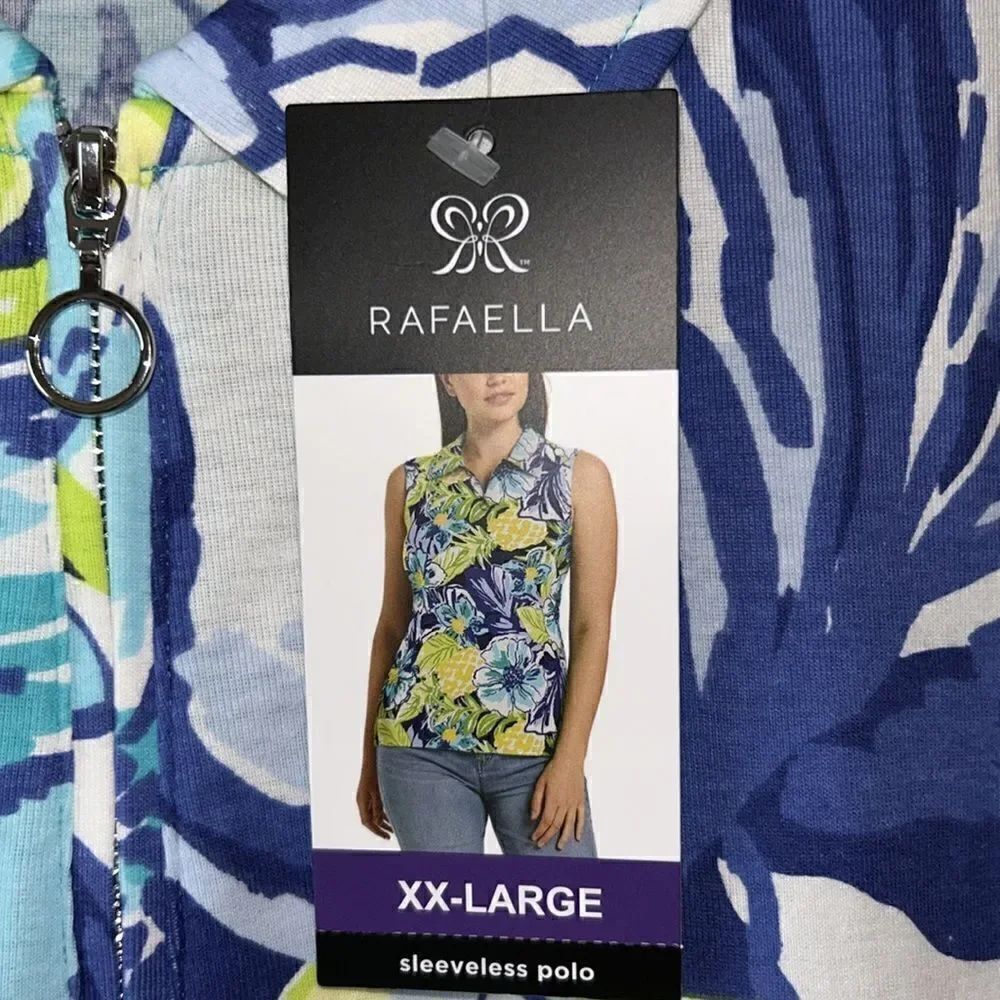 NEW Rafaella Sleeveless Polo Shirt